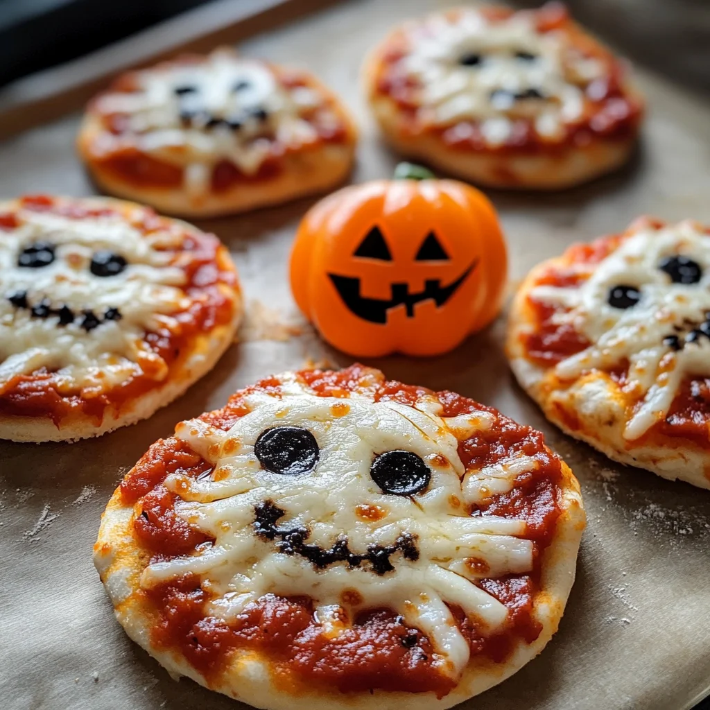 Halloween Mini Pizzas