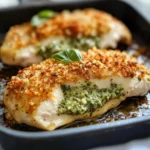 Healthy Pesto Stuffed Chicken Breast
