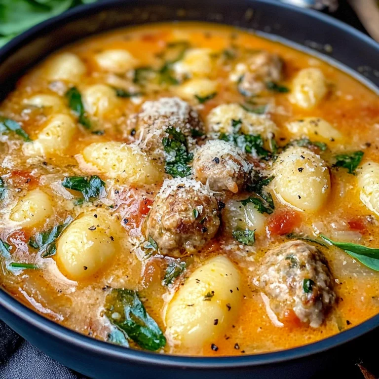 Italian Meatball Gnocchi Soup Recipe