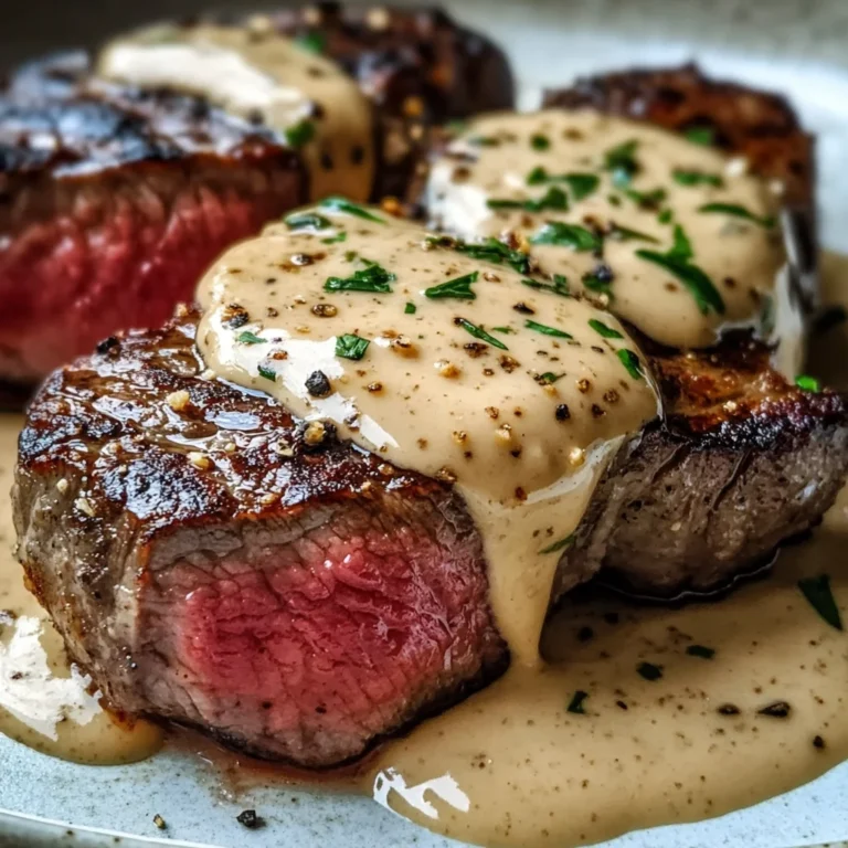 Juicy Steak with Creamy Garlic Sauce