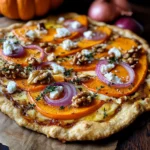 Kürbis-Flammkuchen mit Feta