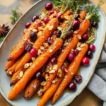 Maple roasted carrots with cranberries