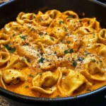 One-Pot Spicy Garlic Butter Chicken Tortellini