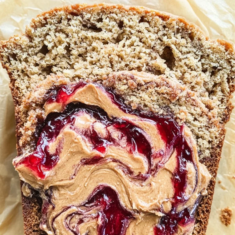 Peanut Butter & Jelly Banana Bread Recipe