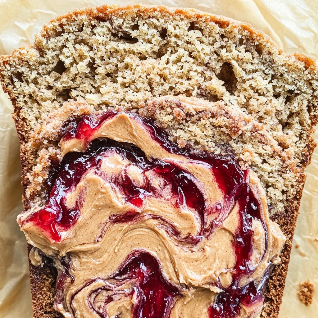 Peanut Butter & Jelly Banana Bread Recipe