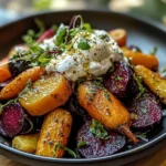 Roasted Beets and Carrots Salad with Burrata