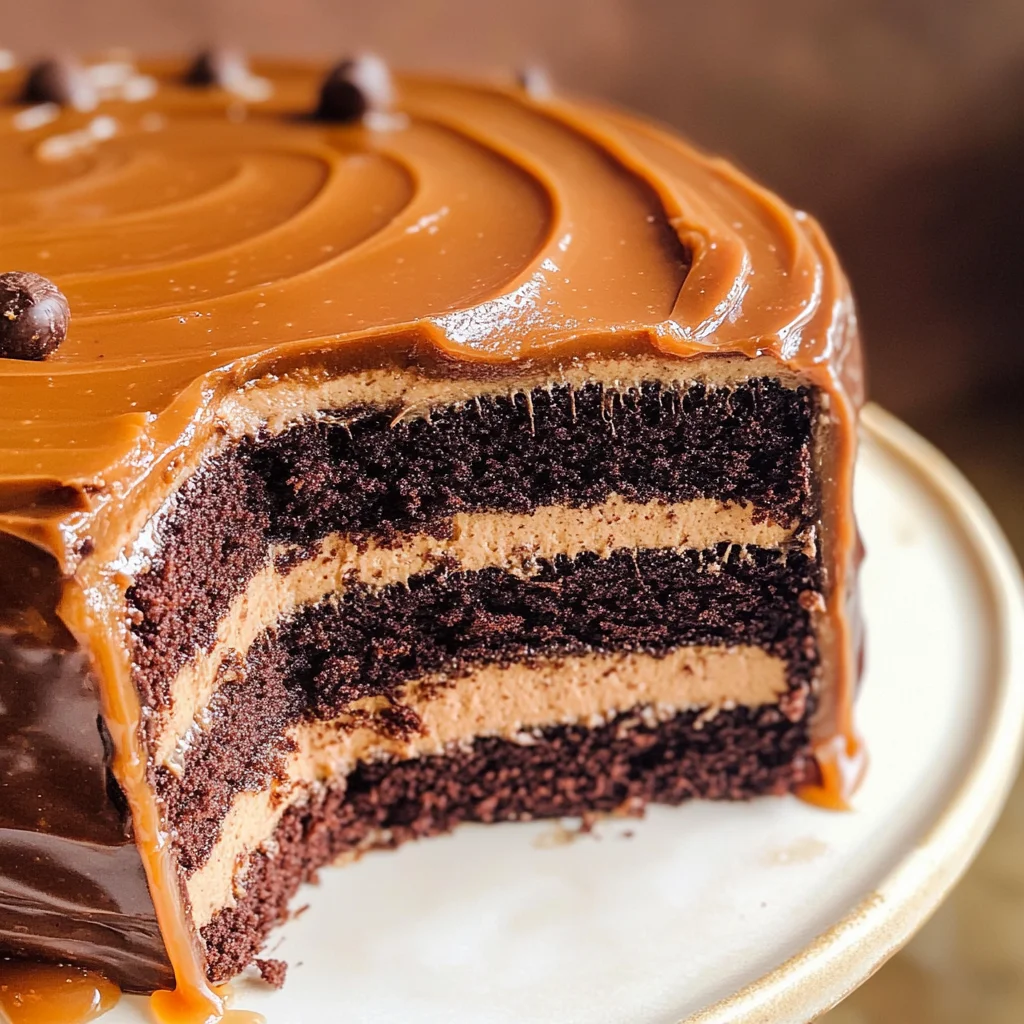 SALTED CARAMEL CHOCOLATE FUDGE CAKE RECIPE