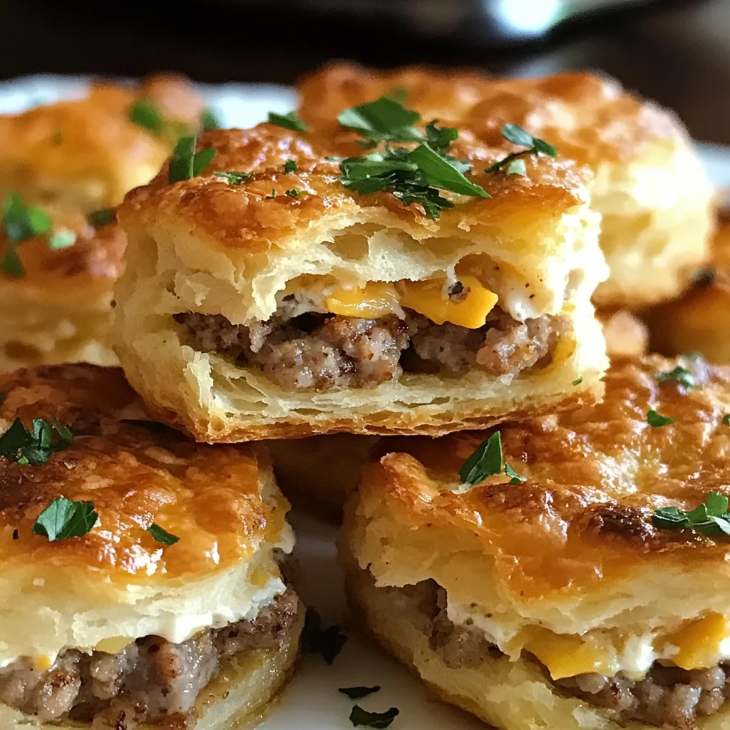 Sausage and Cream Cheese Biscuit Bites
