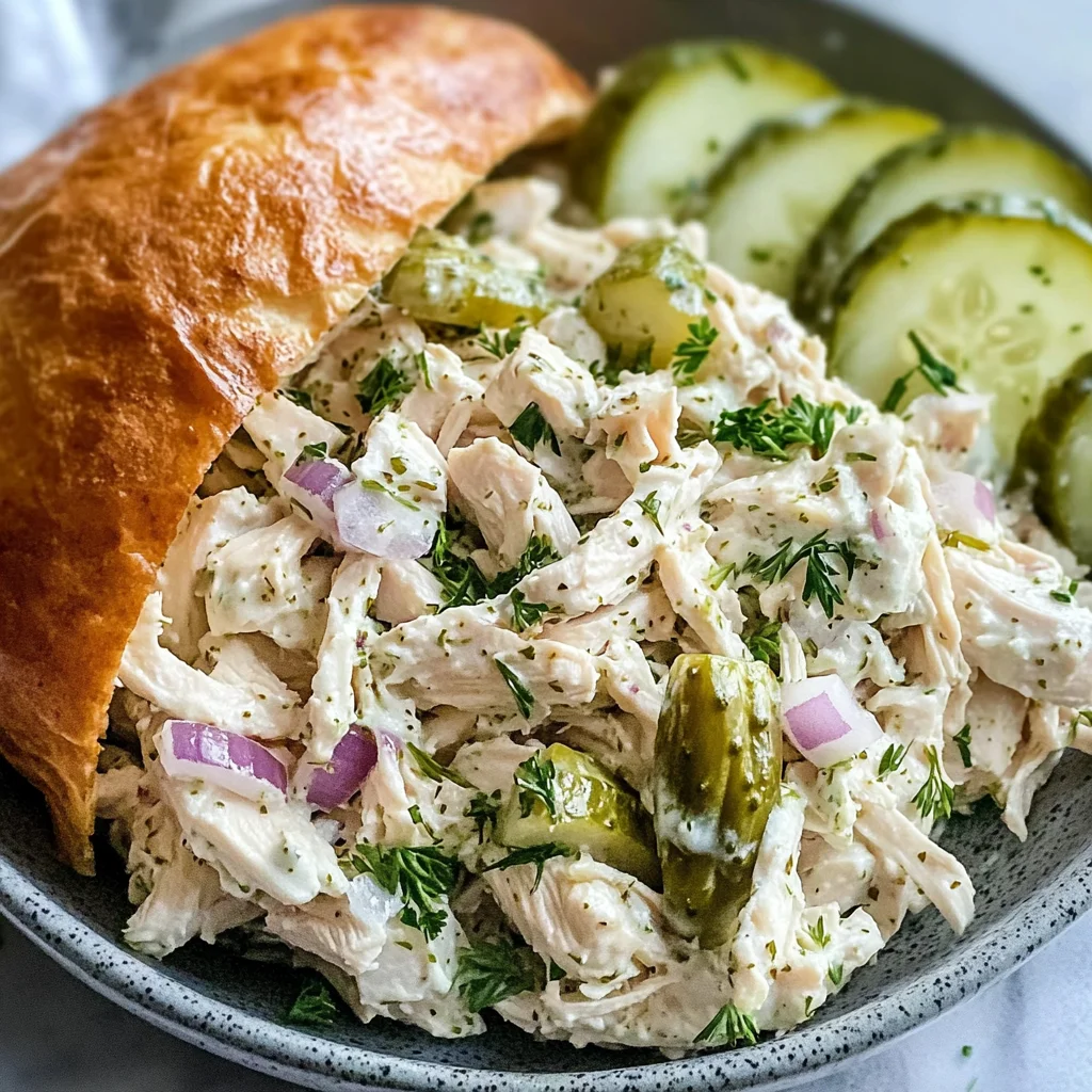Savory Dill Pickle Chicken Salad