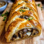 Savory Mushroom & Gruyère Puff Pastry Braid