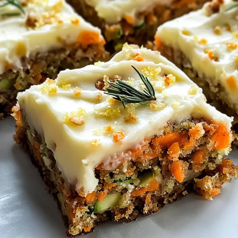Spiced Ginger Carrot and Zucchini Bars with Lemon Cream Cheese Frosting