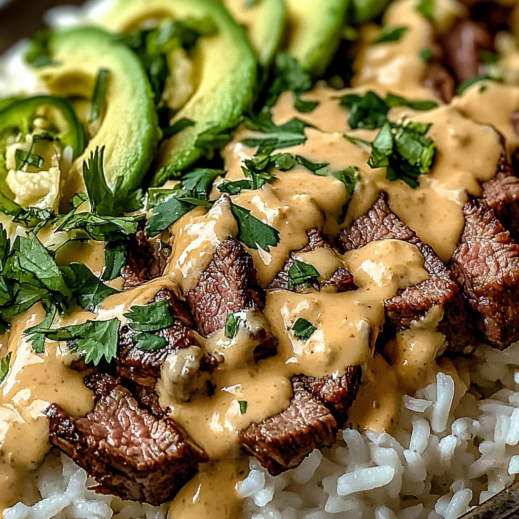 Steak Queso Rice