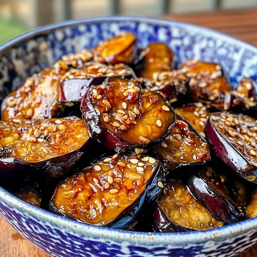 Sticky Garlic Eggplant