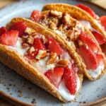 Strawberry Crunch Cheesecake Tacos