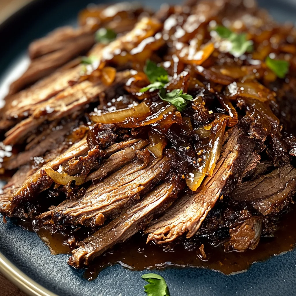 Sweet & Savory Caramelized Pulled Beef Brisket