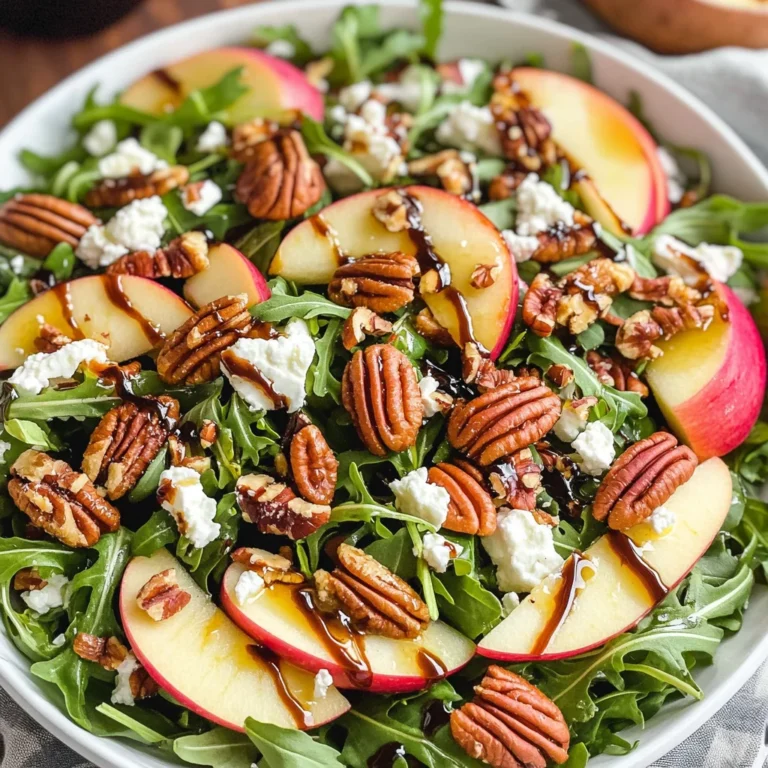 Apple Arugula Salad With Maple Pecans