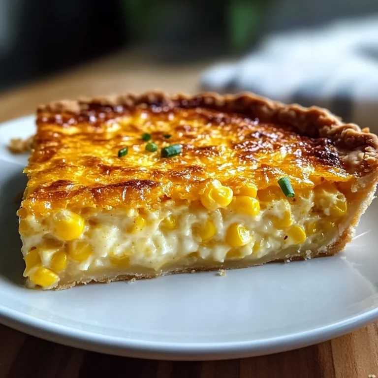 Cheddar Sweet Corn Pie