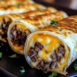 Cheesy Garlic Beef Roll-Ups