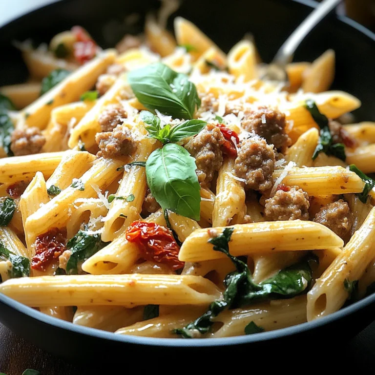 Creamy Tuscan Sausage Pasta