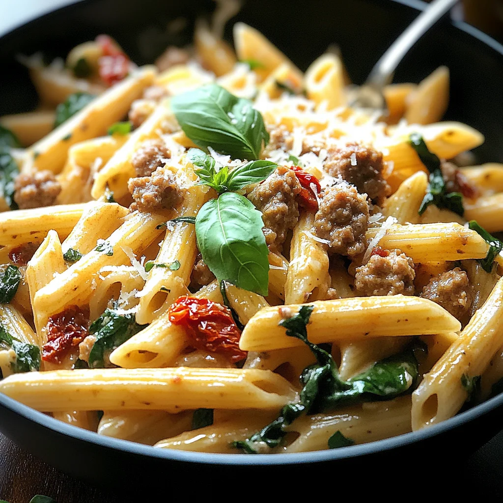 Creamy Tuscan Sausage Pasta