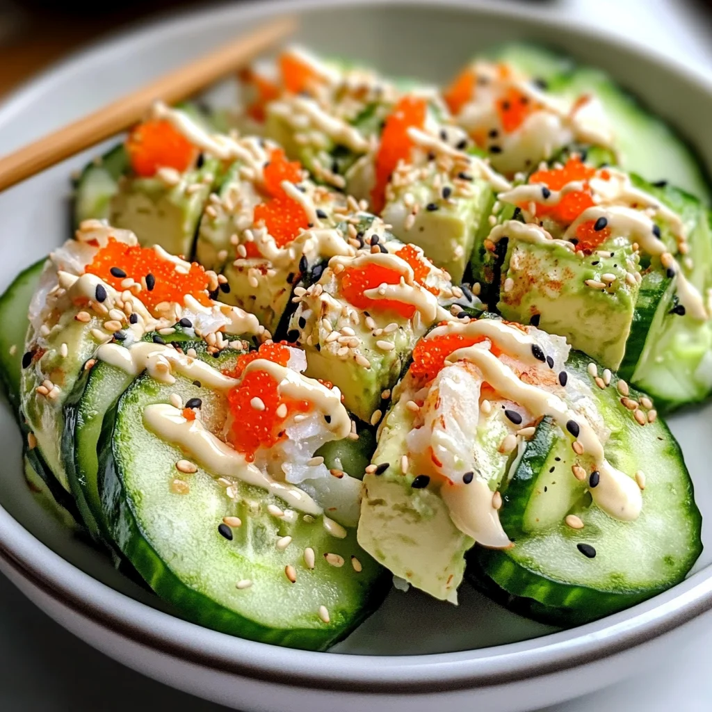 Easy California Roll Cucumber Salad