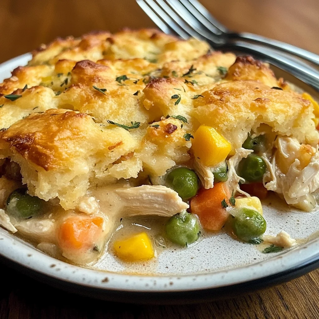 Easy Chicken Cobbler Dinner Casserole