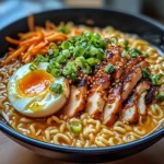 Fiery Chicken Ramen : Bold & Comforting