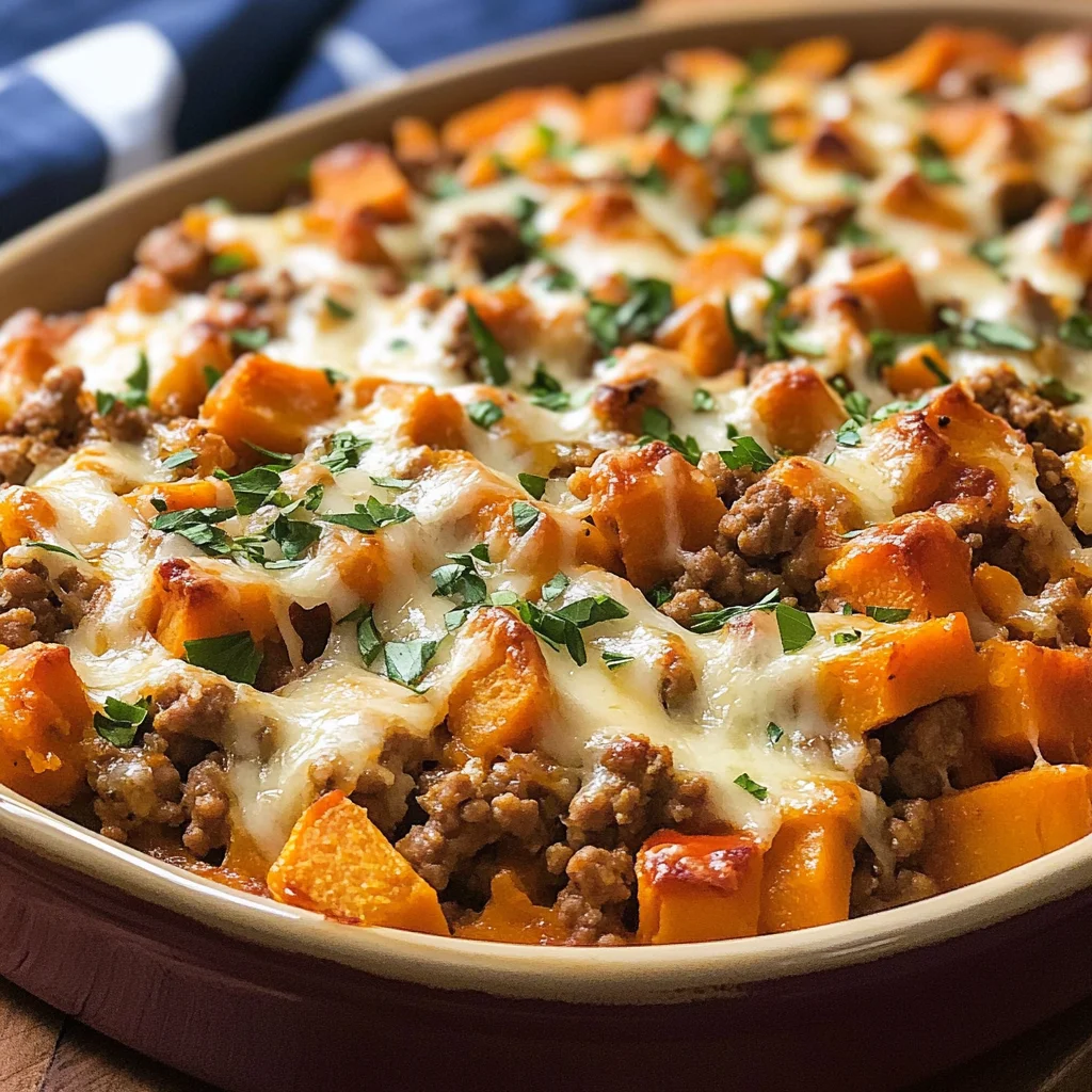 Ground Turkey Sweet Potato Bake Recipe
