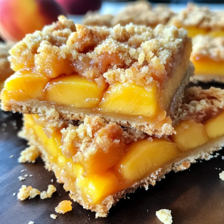 Heavenly Summer Peach Bars: A Sweet Slice of Sunshine