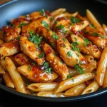 One-Pan Tangy Honey BBQ Chicken Penne