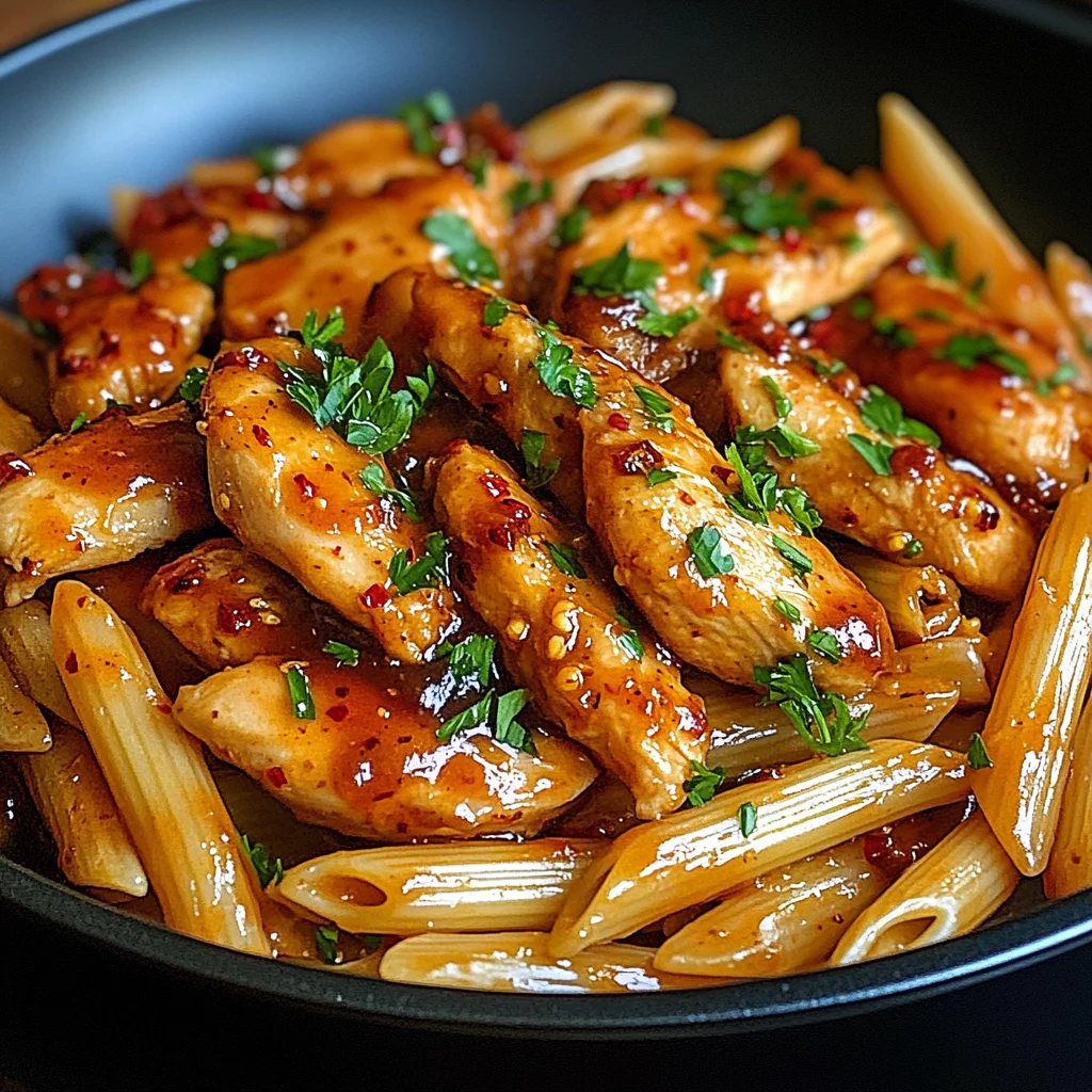 One-Pan Tangy Honey BBQ Chicken Penne