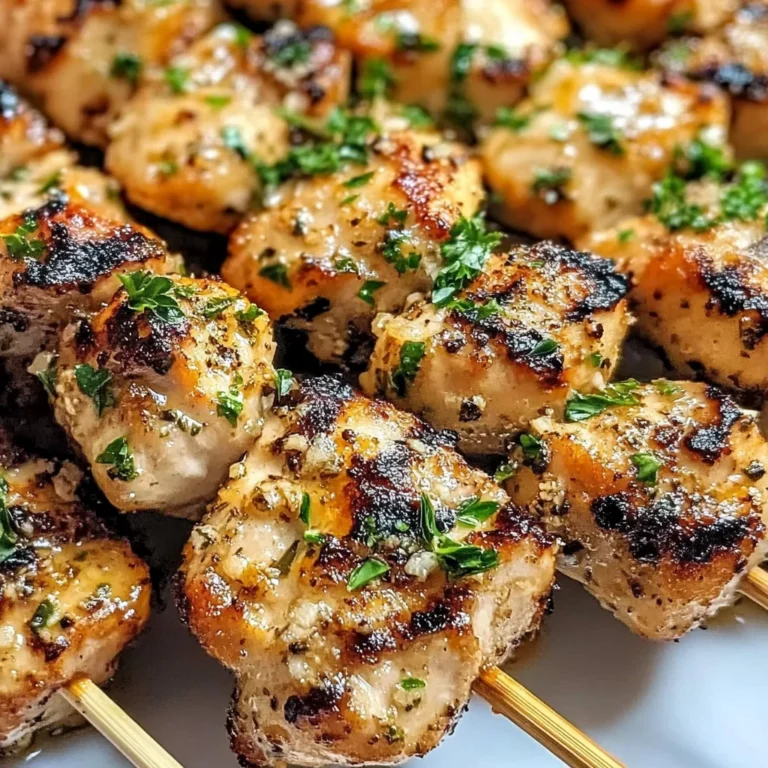 Ranch Garlic Parmesan Chicken Skewers