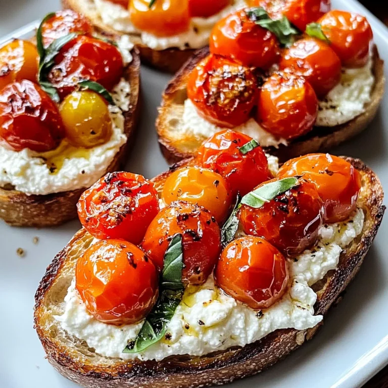 Ricotta Bruschetta with Roasted Tomatoes