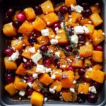 Roasted Butternut Squash with Cranberries and Feta Bliss