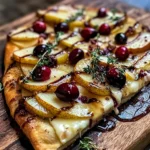 Roasted Pear, Cranberry, and Brie Flatbread Recipe