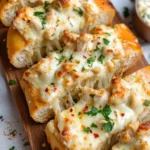 The Viral Chicken Alfredo Garlic Bread I'm Obsessed With