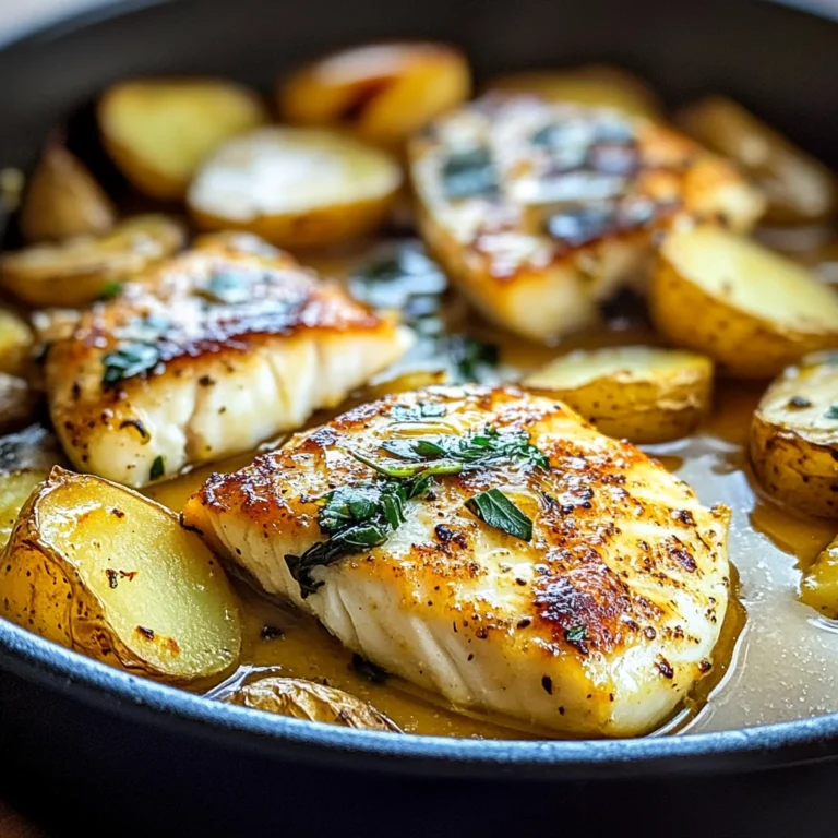Baked Honey Mustard Haddock with Potatoes