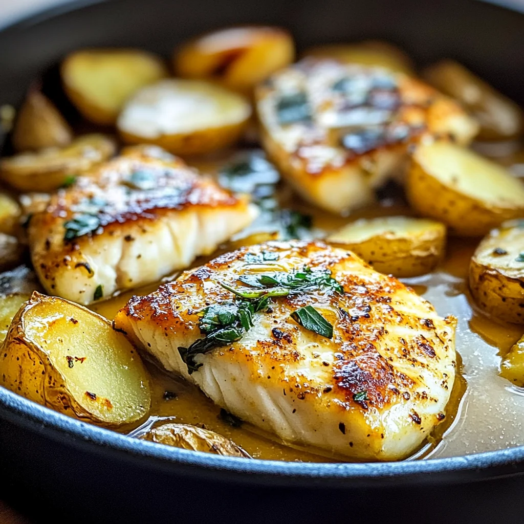 Baked Honey Mustard Haddock with Potatoes