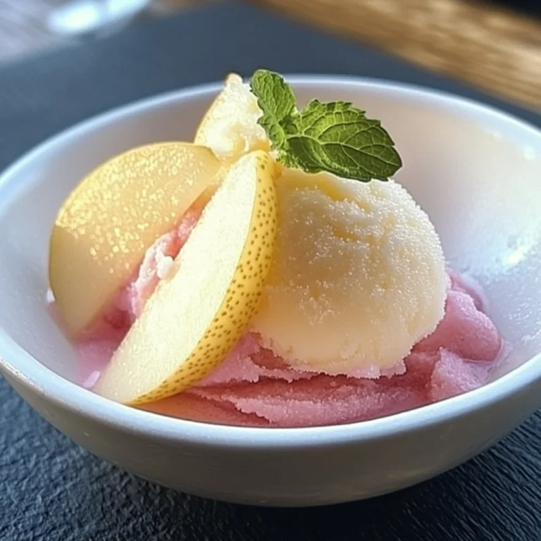 Champagne-Pear Cloud Mocktail Sorbet