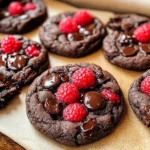 Chocolate and Raspberry Cookies