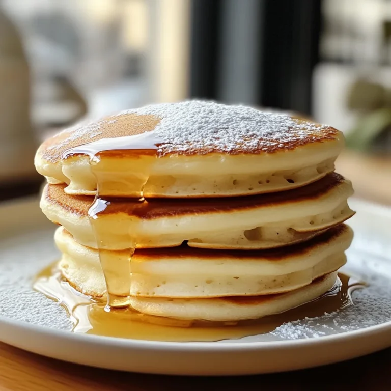 Cloud Pancakes with Vanilla Steam Syrup