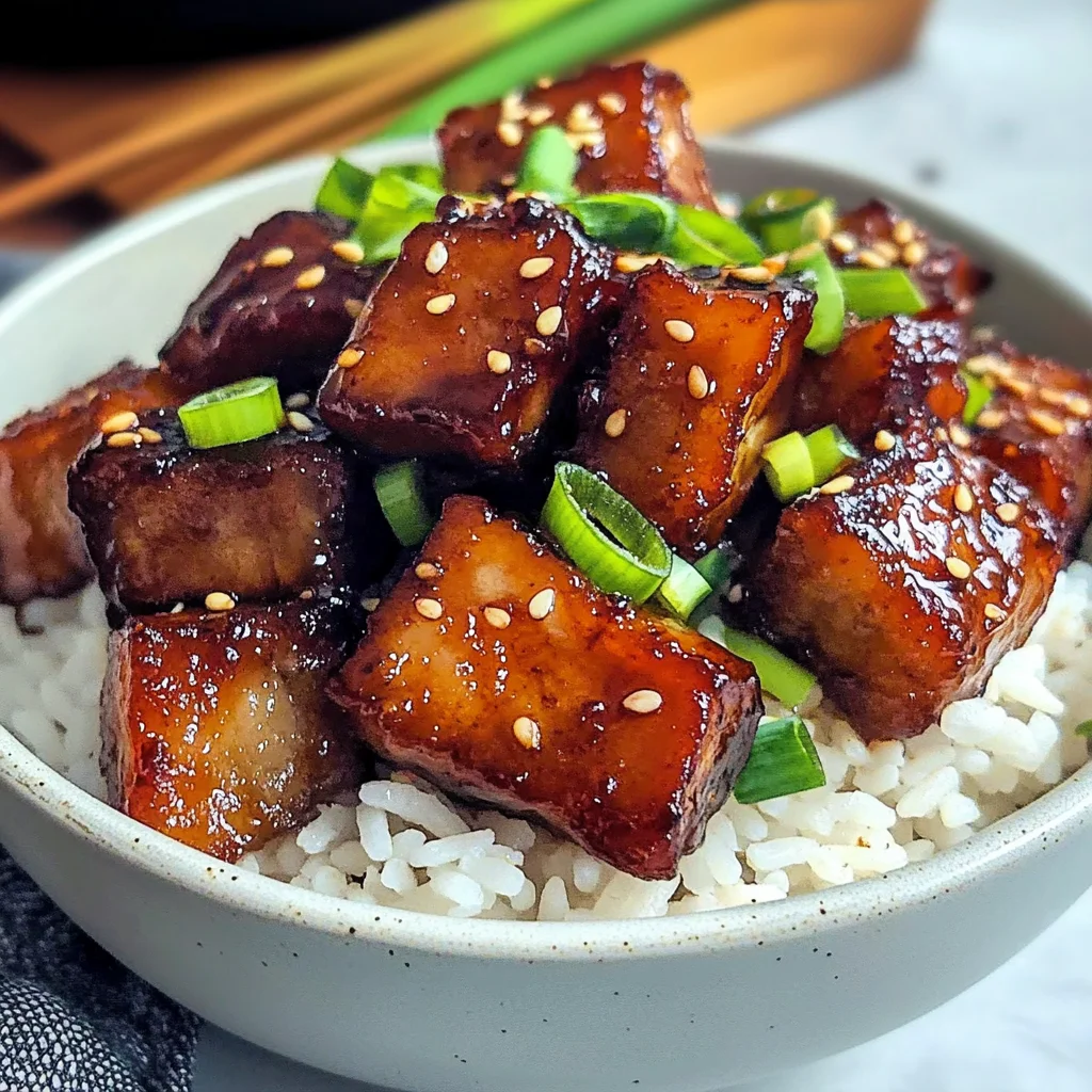 Honey Garlic Pork Belly Bites with Rice