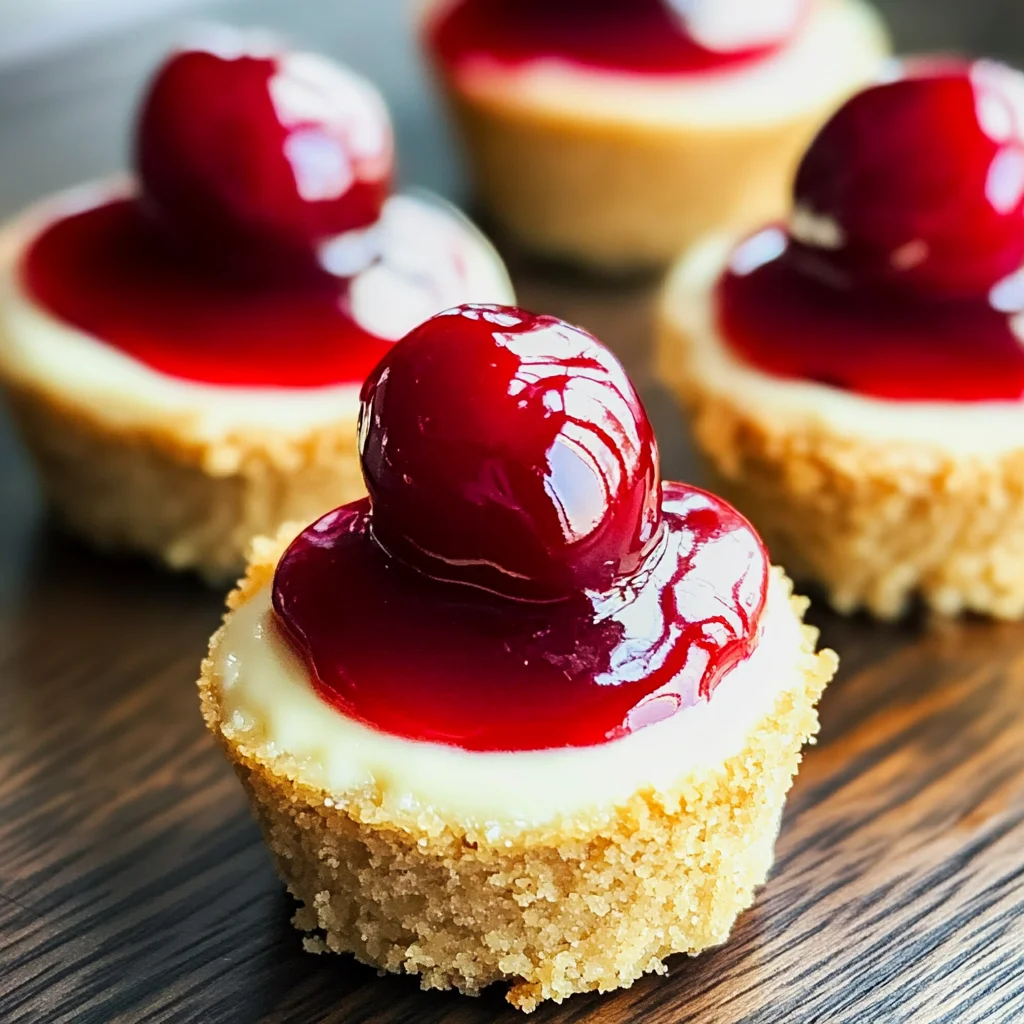 Mini Cherry Cheesecake Bites