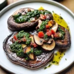 Mushroom Steak with Chimichurri Drizzle