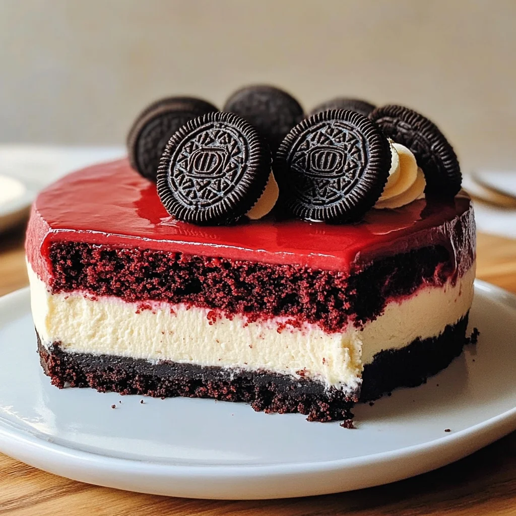 Red Velvet Oreo Cheesecake