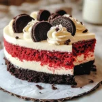 Red Velvet Oreo Cheesecake