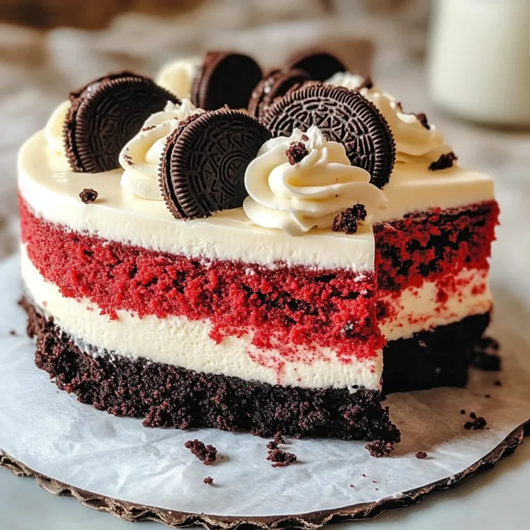 Red Velvet Oreo Cheesecake