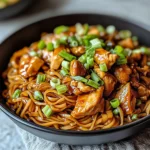 Sticky Garlic Chicken Noodles