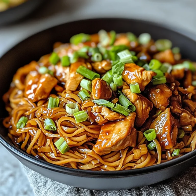 Sticky Garlic Chicken Noodles