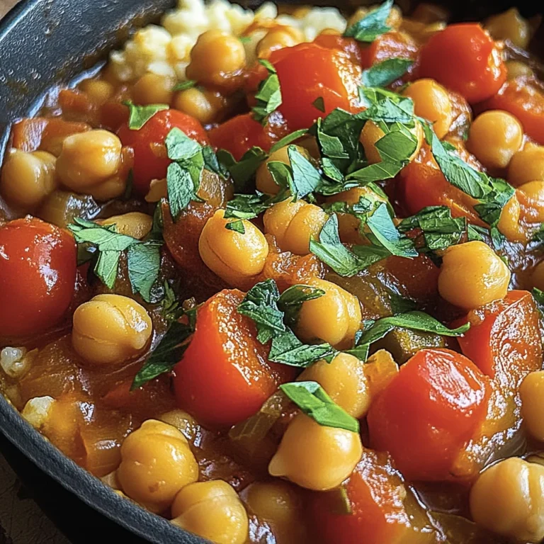 Warm Chickpea and Tomato Braise